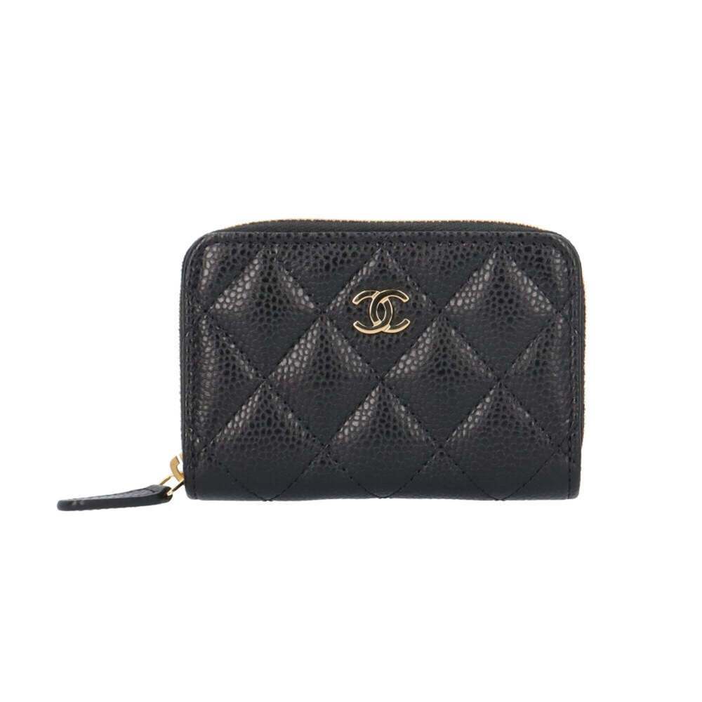 CHANEL Black Caviar Leather Wallet